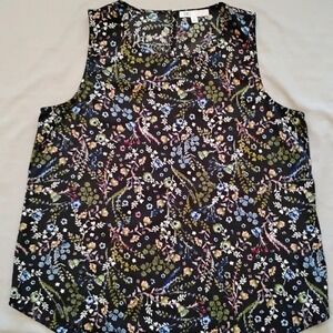 'DR2 Sleeveless Floral tank lightweight peasant summer boho indie fairy Preppy